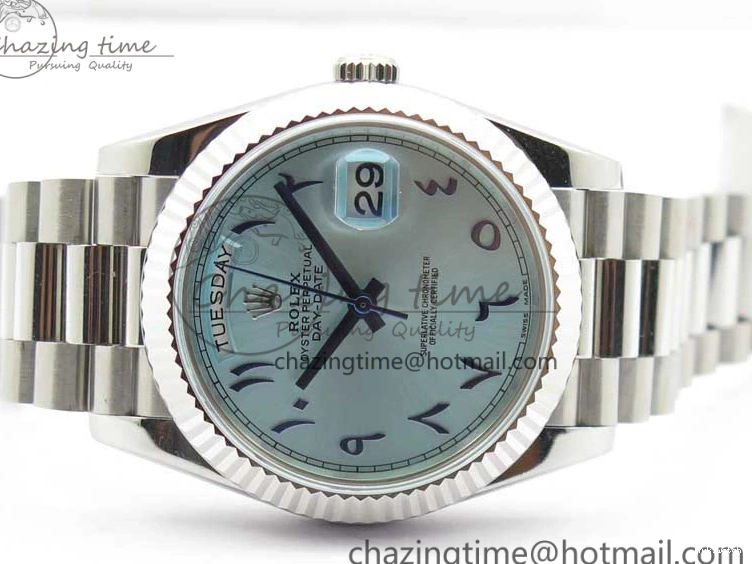 Bracelet Dial Fluted A2813 Markers Day SS Date 40mm Maker Bezel Best On SS Edition BP Arabic Blue 0727